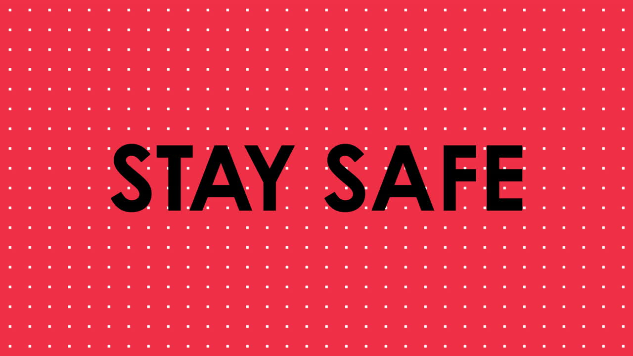Animation of words Pandemic, Stay Home, Stay Safe written in black on pink background