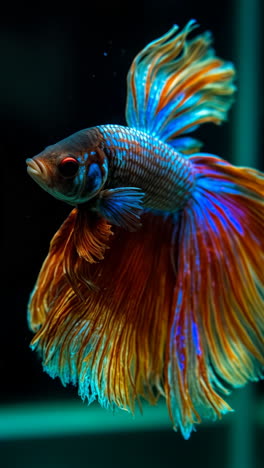 vibrant betta fish swimming in an aquarium