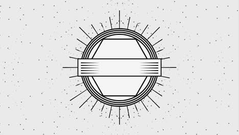 geometric vintage frame label