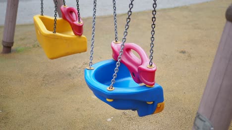 colorful swings in a playground