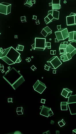 cubos abstractos de color verde brillante