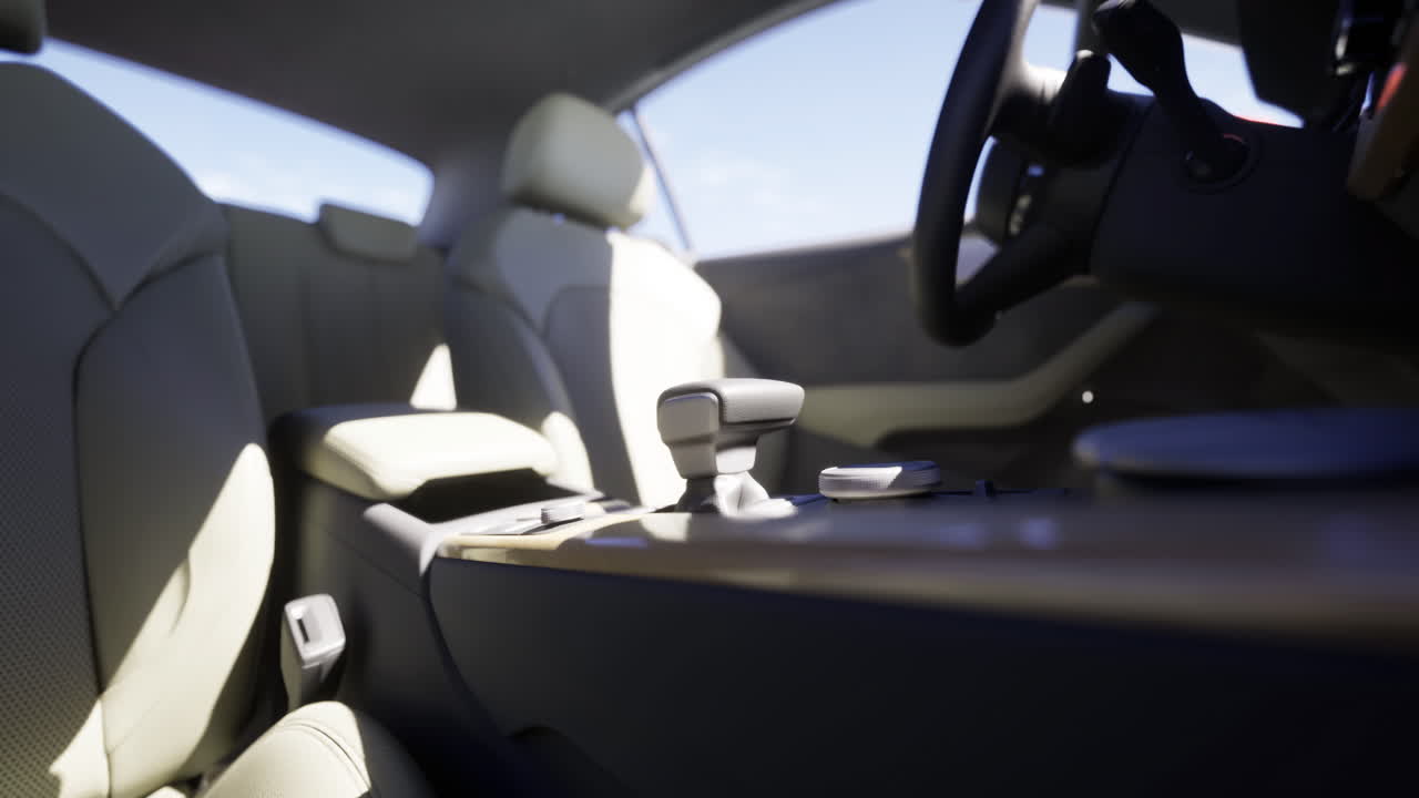 Interior view of a modern car cabin showcasing sleek design and features