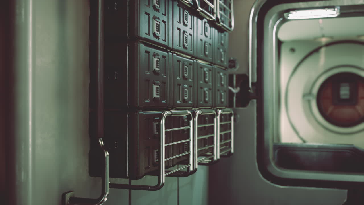 interior de la estación espacial internacional futurista