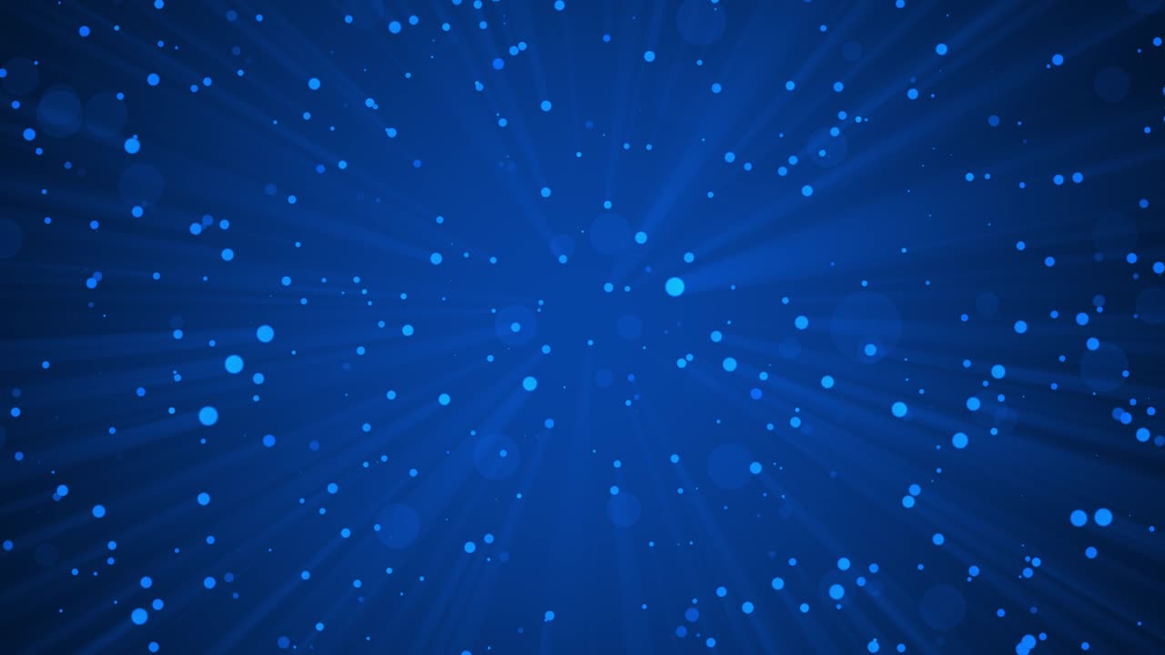 천천히 떨어지는 입자들이 빛과 그 결과로 발생하는 광선에 의해 조명되는 애니메이션 배경입니다.