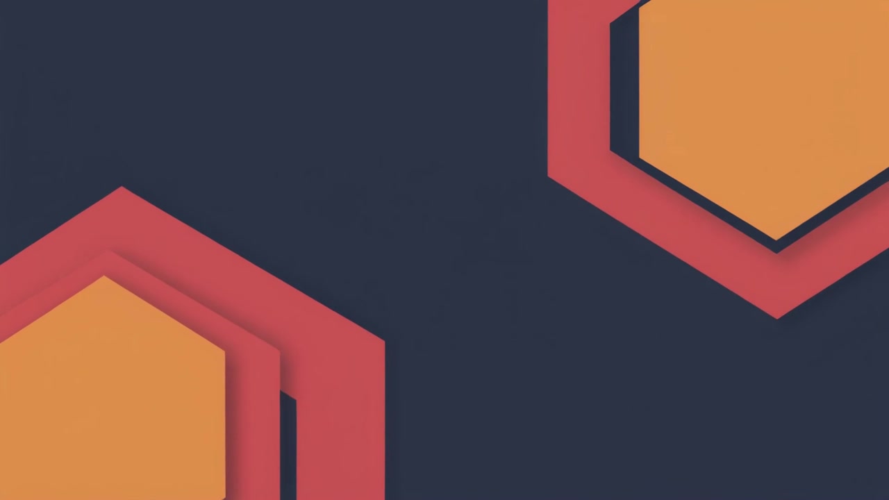 Abstract Motion Graphics with Expanding Hexagonal Shapes