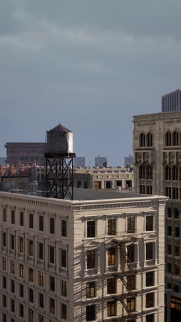 water tower on a building in the city