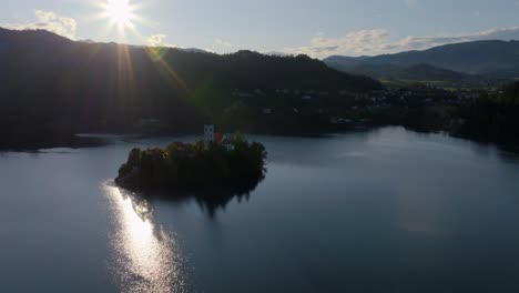 drone video from bled slovenia