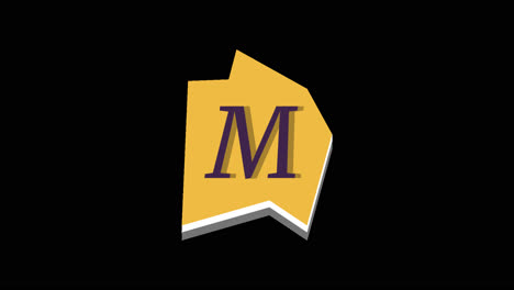 Logo con diseño de letra m