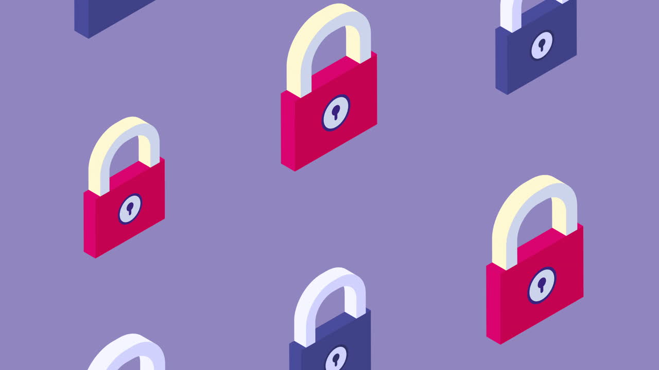 modello di lucchetto isometrico