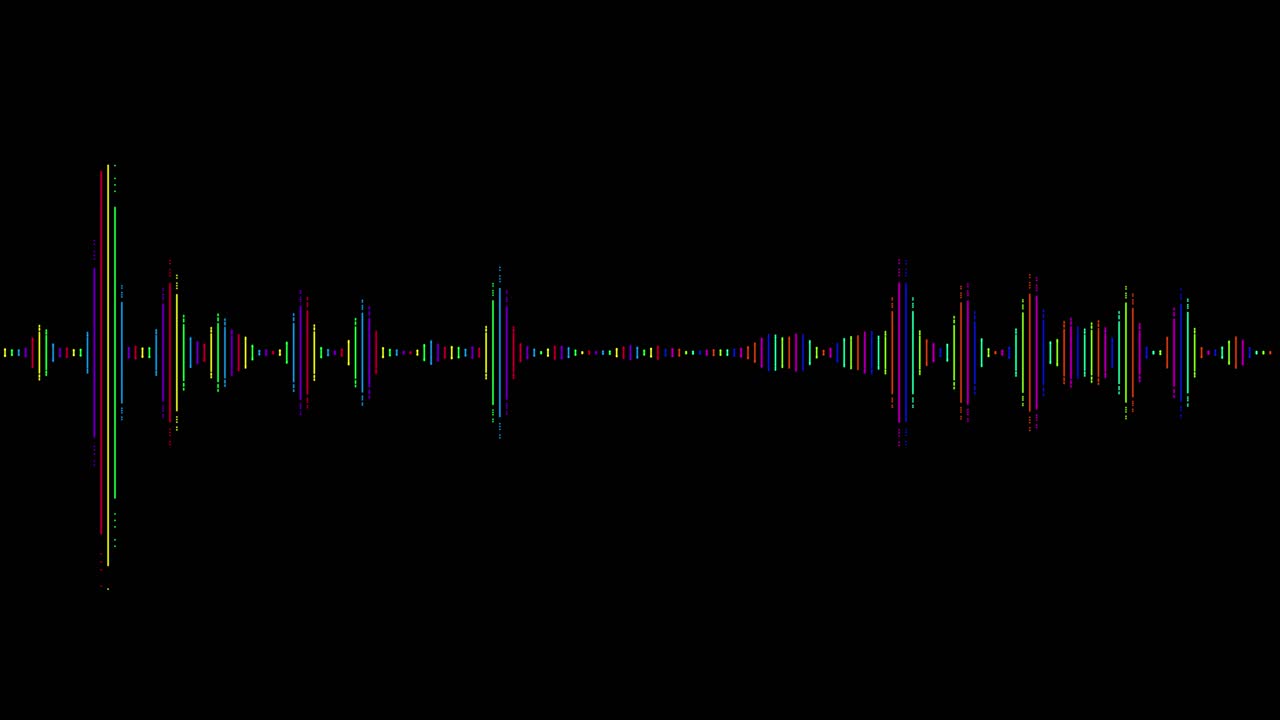 4k 3d visualization of voice record artificial intelligence music equalizer recorder signal