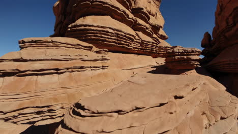 red rock formations in a desert landscape