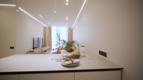 modern open-concept apartment interior