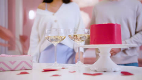 Couple celebrating Valentine&#039;s day