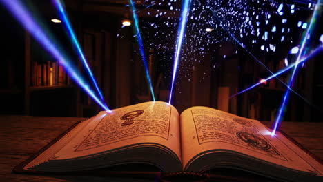 magic book in a library