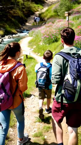 Family Hiking Adventure in Nature