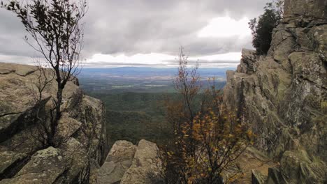 view of the shenandoah valley from the top of humpback rocks in virginia just off the blue ridge parkway