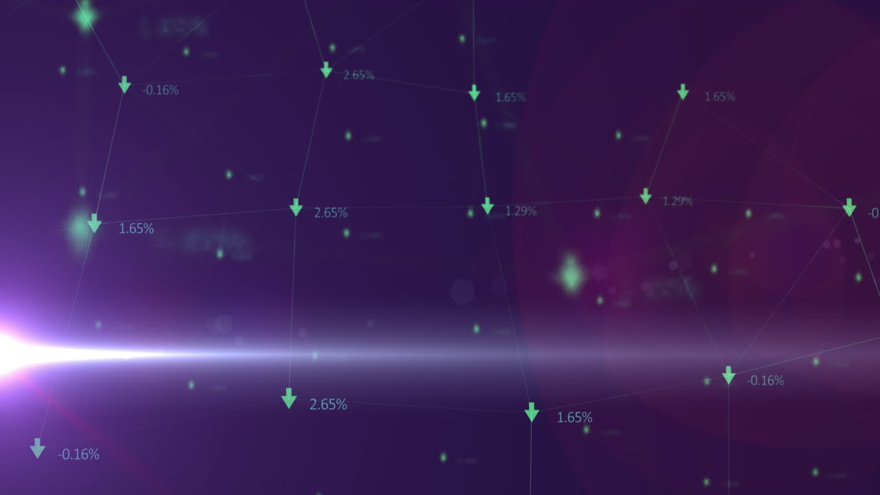 Animation of network of connections over arrows