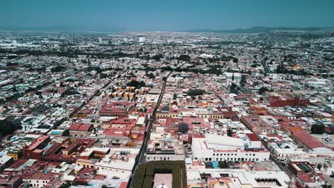 aerial view of queretaro main plaza in mexico