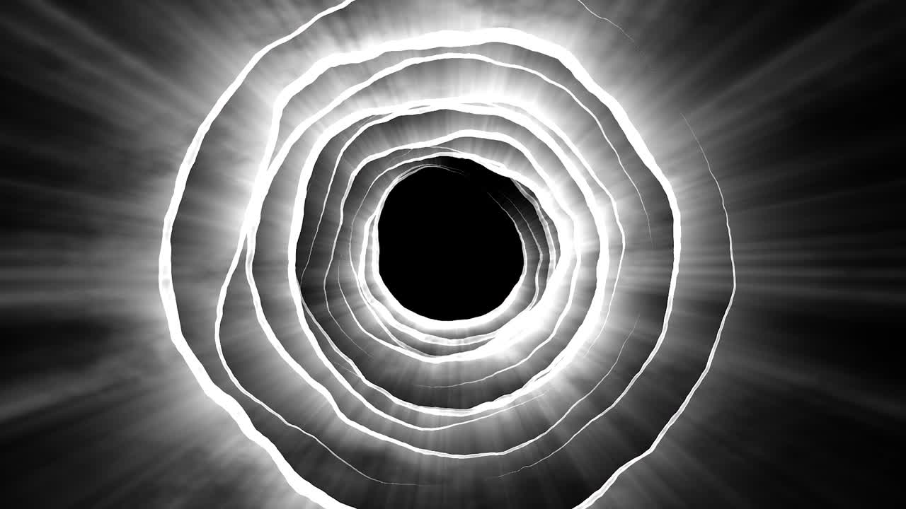 추상적인 검은색과 색의 원형 패턴