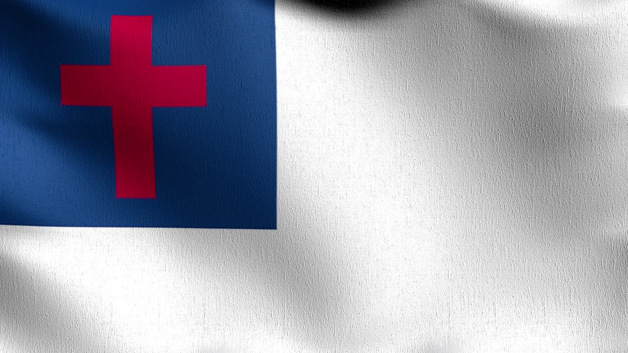 무결 루프 (4k vdo) - 기독교의 발 (3d 렌더링) - 흔들리는 표지 기호의 일러스트레이션