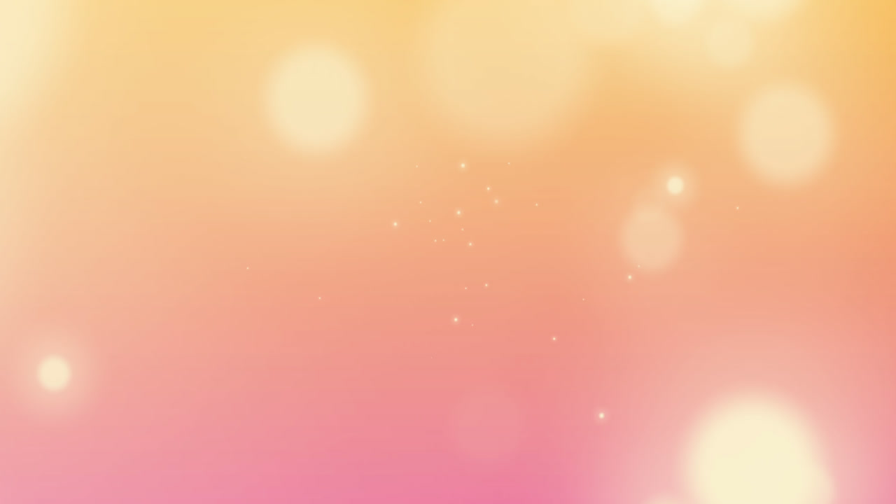 animación de puntos brillantes de luz que se mueven y parpadean en movimiento hipnótico sobre un fondo naranja