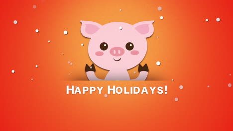 Happy-Holidays-text-and-funny-pig-1