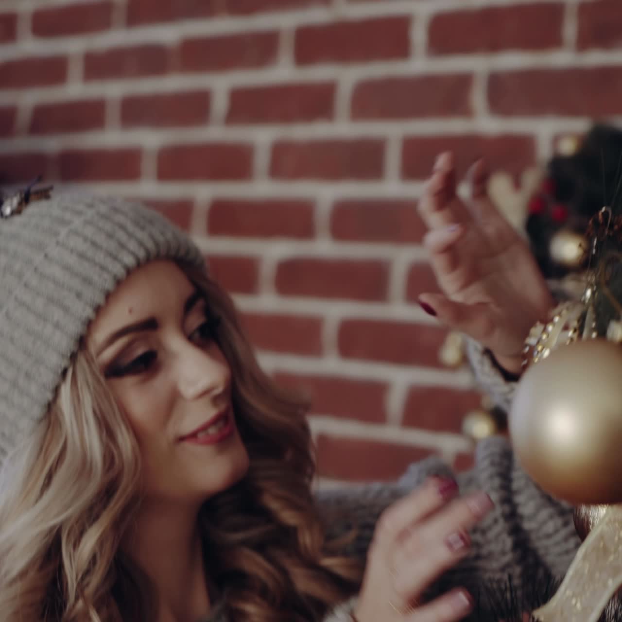 Woman preparig for Christmas Holiday