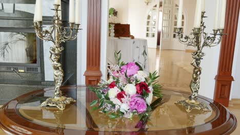 beautiful bouquet on a wooden table