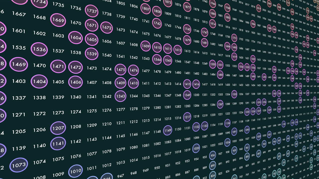 Matrix neon mathematics symbols pattern