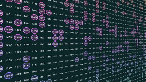 matrix neon mathematics symbols pattern