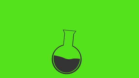 copas de química con frasco erlenmeyer y tubo de ensayo para sustancias químicas