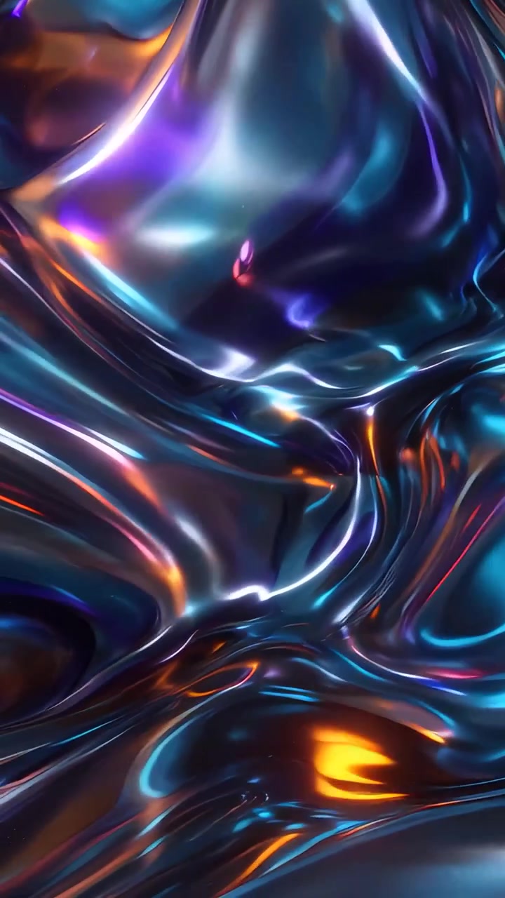 Abstract Metallic Waves Background 4K