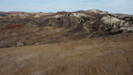 aerial california mountains dry fast