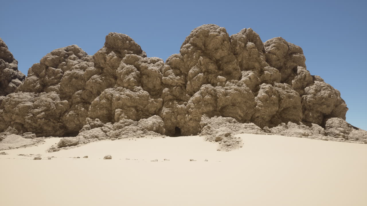 바위 형성과 함께 사막 풍경