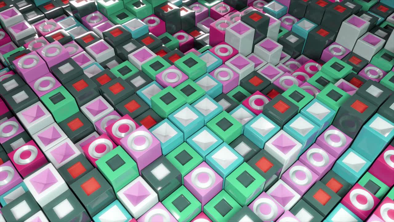 patrón de cubo geométrico abstractamente colorido