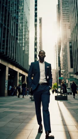 stylish man in suit in urban landscapes with cityscape and graffiti