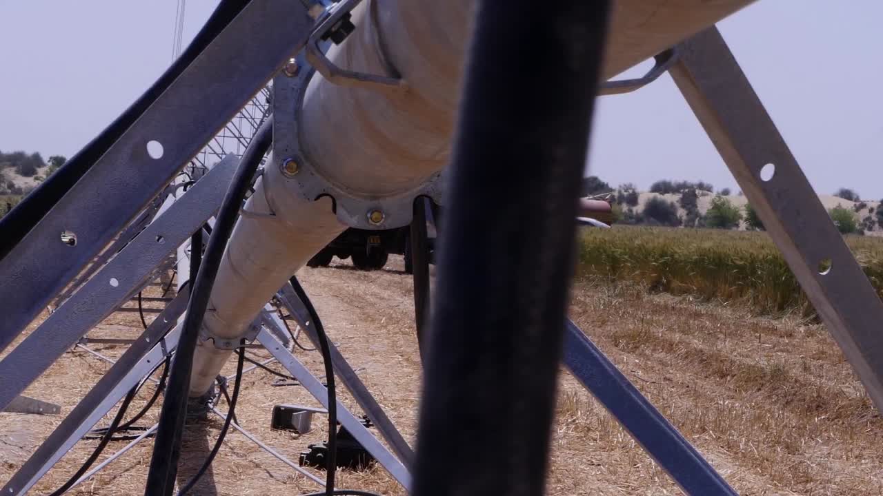 Close up shot of machines used for center Pivot Irrigation System