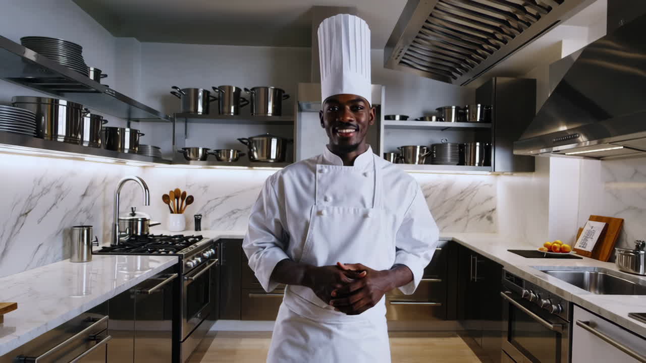 chef en una cocina moderna