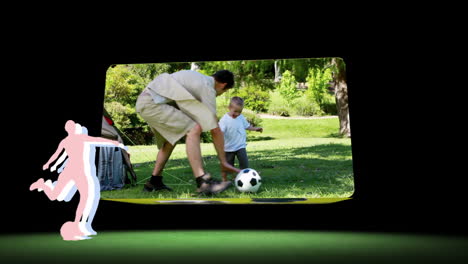 video of family playing football