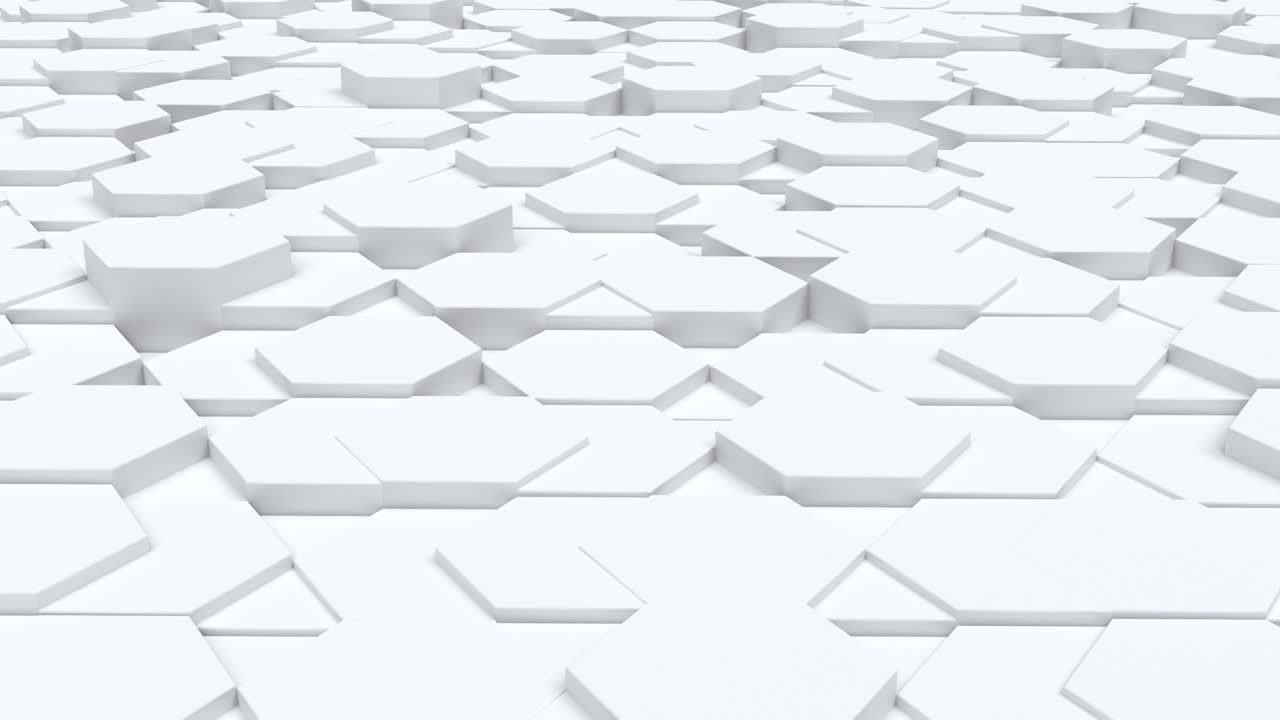 6각형의 3d 애니메이션, 추상적인 기하학적 모양, 텍스처