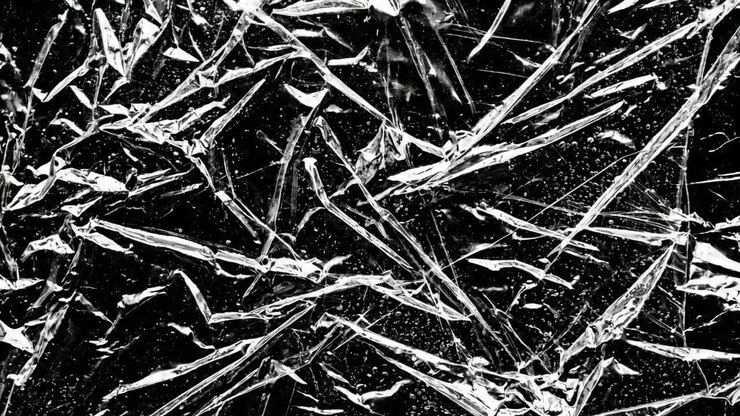 Dynamic Crinkled Plastic Wrap Overlay Background