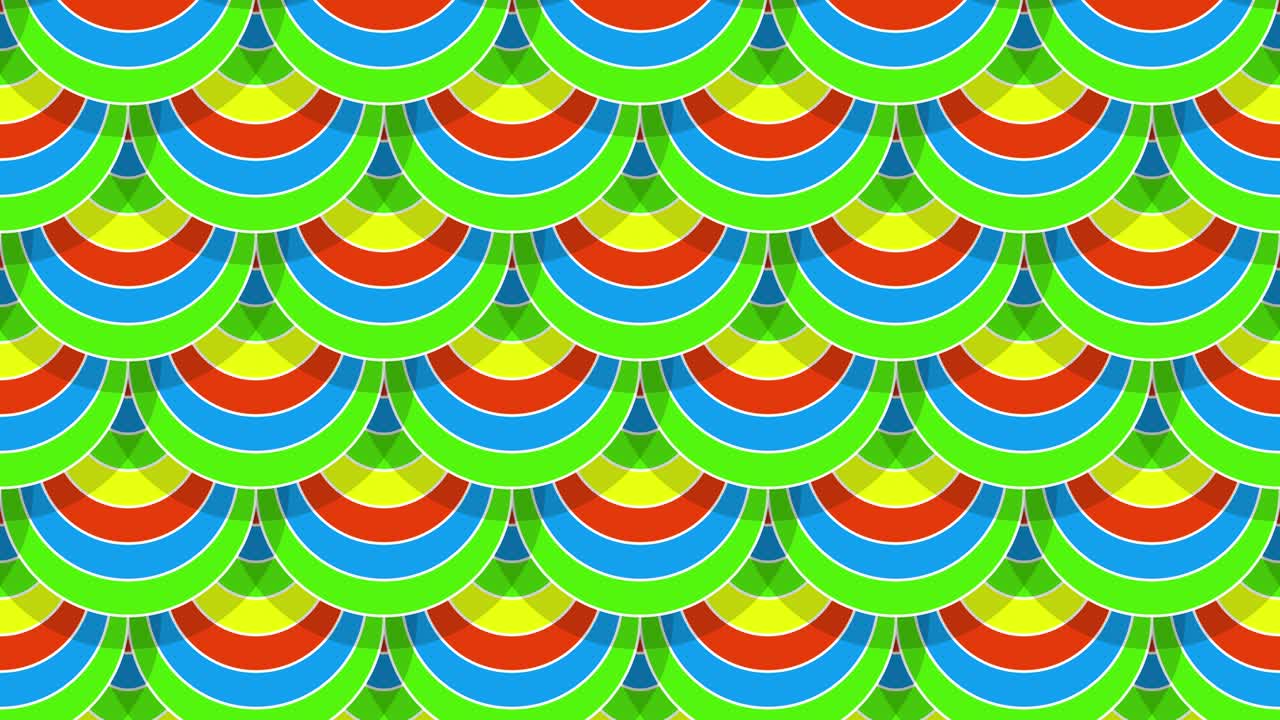 일본어: 무 없는 원, 추상적인 파동 패턴, 4k