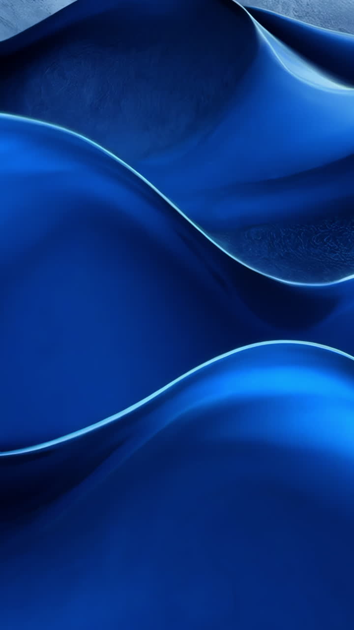 The image is a blue wave with a lot of detail. The blue color is very vivid and the wave is very long. The image has a calming and peaceful mood, as if it is a representation of the ocean