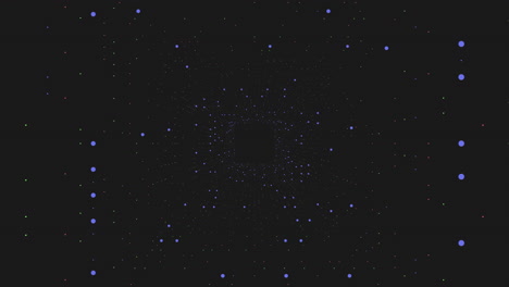 puntos azules en negro un arreglo circular hipnotizante