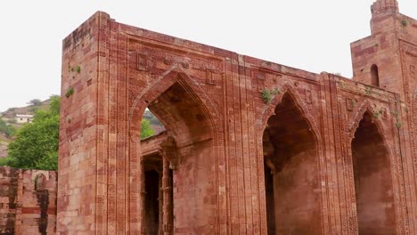 ancient-grand-mosque-called-Adhai-Din-Ka-Jhonpra-vintage-architecture-at-day-from-different-angle-video-is-taken-at-Adhai-Din-Ka-Jhonpra-at-ajmer-rajasthan-india-on-Aug-19-2023