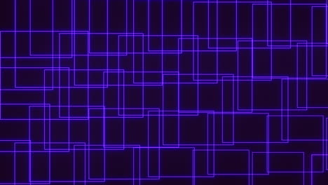 cuadrícula vibrante de cuadrados púrpuras y azules sobre fondo negro