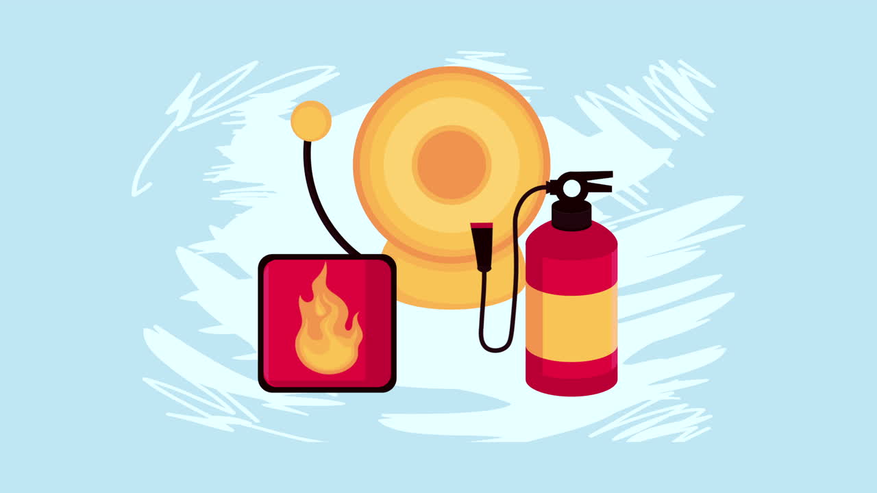 알람 애니메이션을 가진 도시 응급 서비스