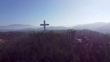 cross on a mountain in tennessee