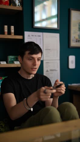 young man working at a desk