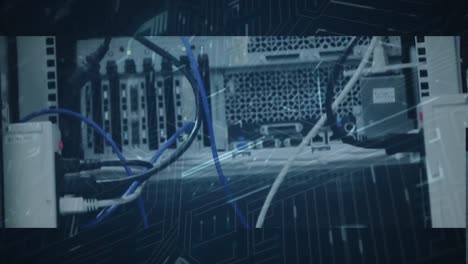 composite computing clips and a glowing circuitboard